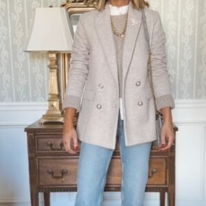 LOFT Brushed Herringbone Blazer
